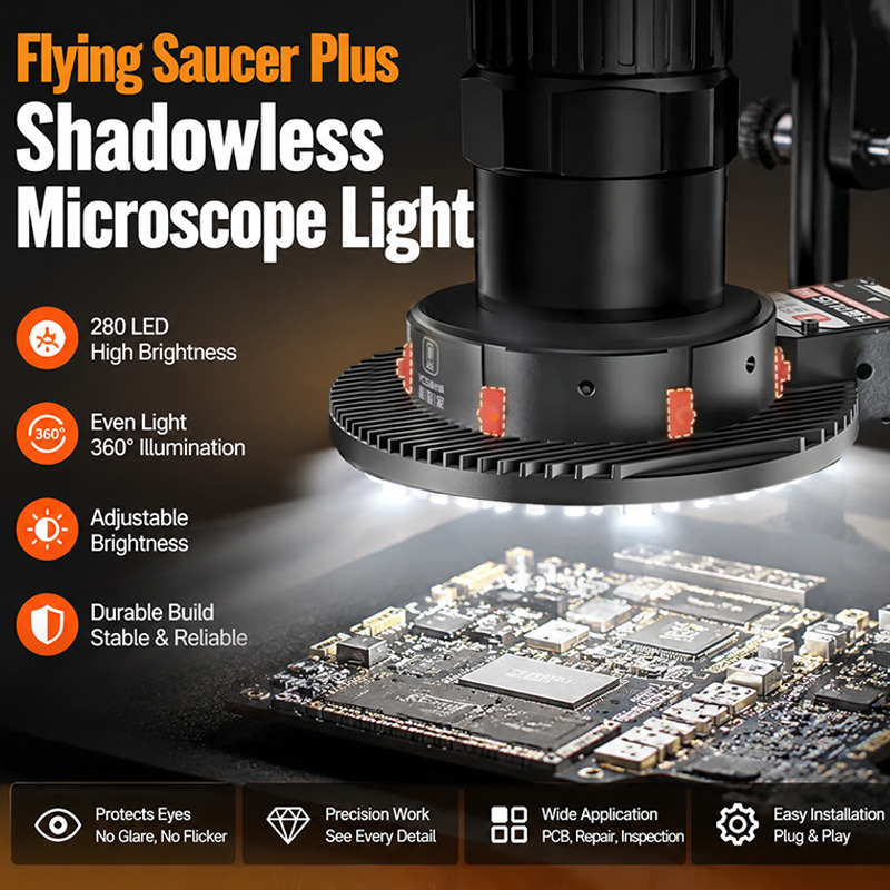 Electronics Repair Plus - ضوء مجهر YCS Flying Saucer Plus