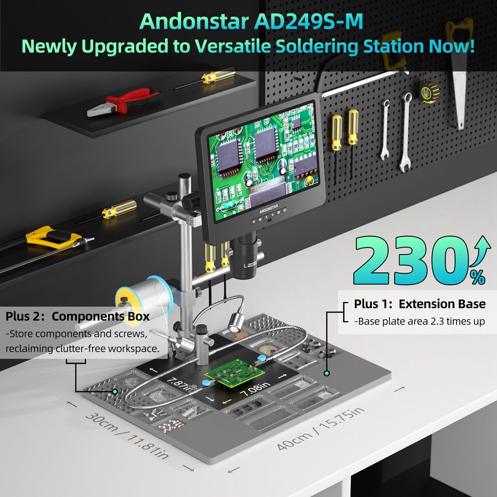 Andonstar AD249SM-Plus ثلاثي ا - مراجعة Electronics Repair Plus وسعره