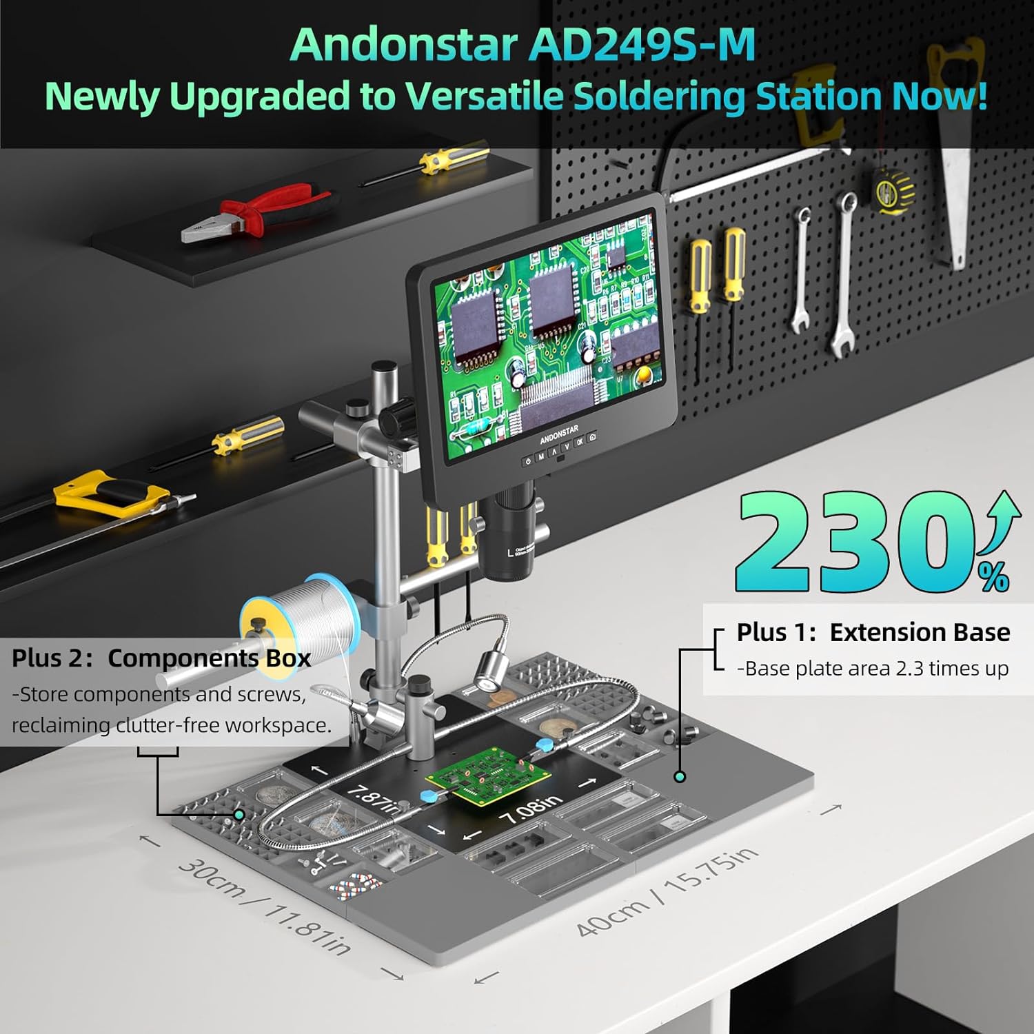 Andonstar AD249SM Plus 10.1 بو - مراجعة Electronics Repair Plus وسعره